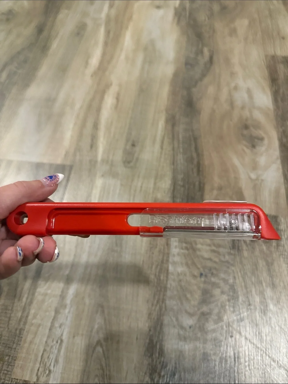 Red Plastic Safety protected peeler